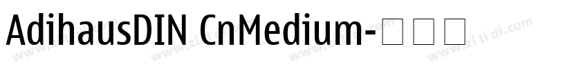 AdihausDIN CnMedium字体转换